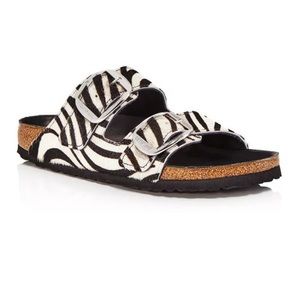 Birkenstock Arizona Sandals in Zebra Hair
